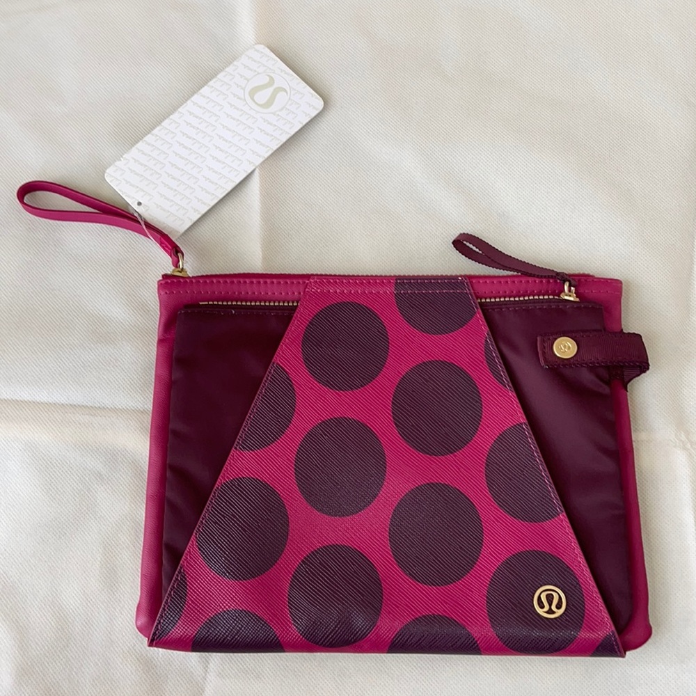Lululemon Pink Polka Dot pouches